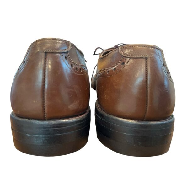 Allen Edmonds Boulevard Brown Leather Full Brogue Wingtip Oxford Shoes Mens 9 D main image 7